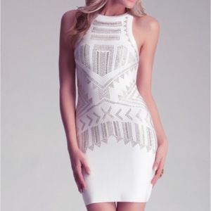 BEBE white bodycon dress